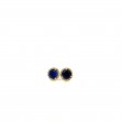 Corundum Blue  Halo Stud Earrings