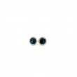 London Blue Topaz Halo Stud Earrings