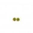 Peridot Halo Stud Earrings