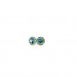 Blue Topaz Halo Stud Earrings