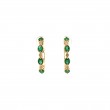 Emerald and Diamond Hoop Earrings