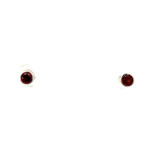 Garnet Earrings 4MM