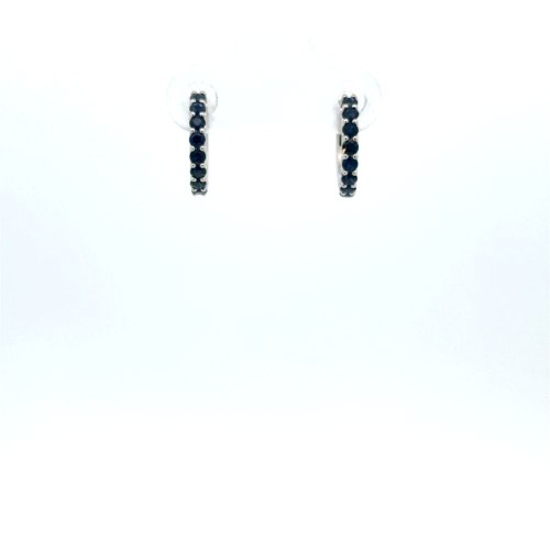 Sapphire Huggie Hoop Earrings
