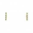 Emerald and Diamond Hoop Earrings