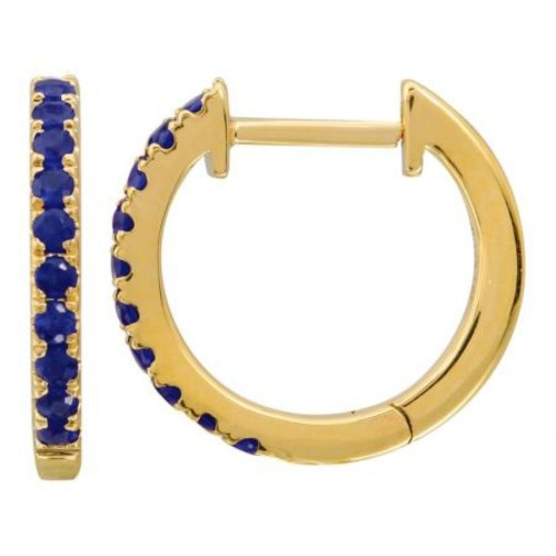 Sapphire Hoop Earrings