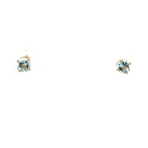 Aquamarine Solitaire Earrings