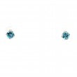 Swiss Blue Topaz Solitaire Earrings