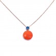 Carnelien & London Topaz Pendant by Olivia B