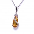 Citrine & Diamond Pendant