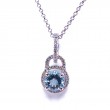 Aquamarine & Diamond Pendant
