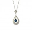 Oval Sapphire & Diamond Pendant