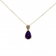 Amethyst and Diamond Pendant