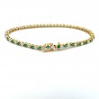 Emerald and Diamond Tennis Bracelet
