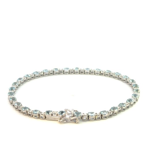 Aquamarine & Diamond Bracelet