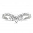 Diamond Chevron Wedding Band