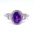 Amethyst & Diamond Ring