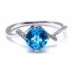 Swiss Topaz & Diamond Ring