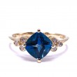 London Topaz & Diamond Ring