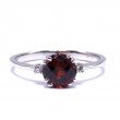 Garnet & Diamond Ring