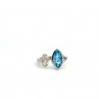 Swiss Blue Topaz & Diamond Ring