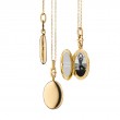 MRK 18K Yellow Gold Slim Oval 'Eve' Locket