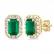 Emerald  / Diamond Earrings