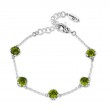 Samuel B. Peridot Station Silver Bracelet