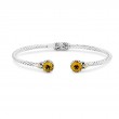 Samuel B. Citrine Twisted Cable Bangle Bracelet