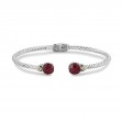 Samuel B.  Ruby Twisted Cable Bangle Bracelet