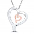 Sterling Silver Double Heart Pendant