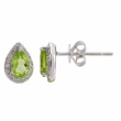 Peridot & Diamond Earrings