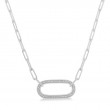 Diamond Paper Clip Necklace