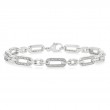 Diamond Paper Clip Bracelet