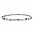 Estate Emerald and Diamond Bangle