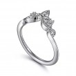 Curved Filigree Diamond Ring