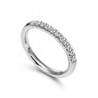 French Pave Diamond Wedding Band