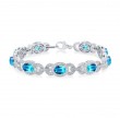 Sterling Silver Blue Topaz Bracelet