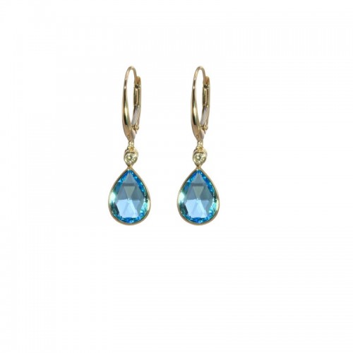Swiss Topaz Earrings With Diamond Accents by Olivia B
