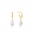 Ania Haie Pearl Hoop Earrings