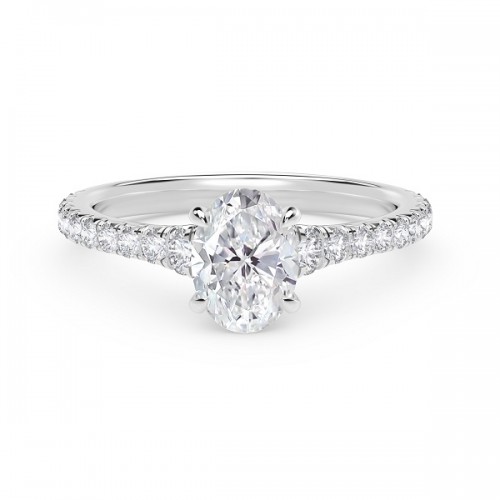 De Beers Forevermark Icon™ Setting Oval Diamond Engagement Ring