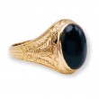 Estate Mens Oval Onyx Ring