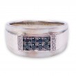 Estate Men's Black & White Diamond Ring