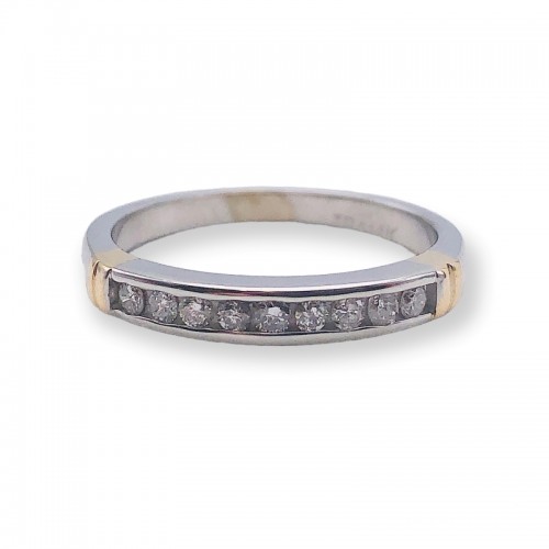 Estate Diamond Channel Set Wedding Band