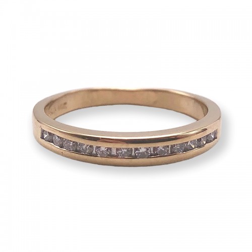 Estate Diamond Channel Set Wedding Band