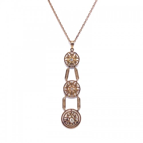 Estate Drop Diamond Pendant