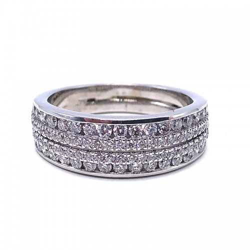 Estate 4 Row Diamond Wedding Band