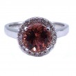Pink Touraline & Diamond Ring