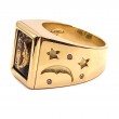 Estate Owl,Moon & Stars Onyx Diamond Ring