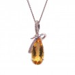 Citrine & Diamond Pendant
