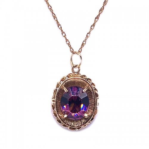 Estate Oval Amethyst Locket